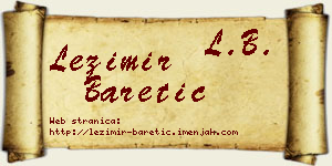 Ležimir Baretić vizit kartica